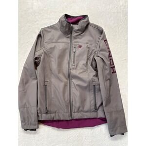 Cinch Jacket Women sz S, Gray Purple Concealed Carry Bonded Full Zip Coat